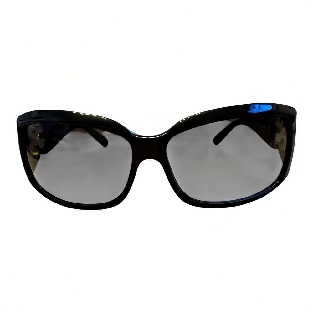 Escada SES 067S COL Z42X Black Rhinestone Logo Sunglasses – Excellent Condition